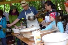 Permaculture cooking workshops in the Rocket Kitchen